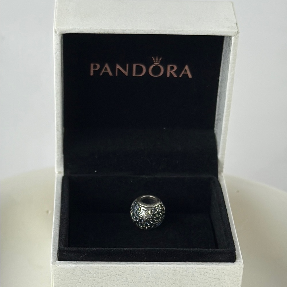 Pandora 925 Silver Stars Charm with Sparkling Embellishments